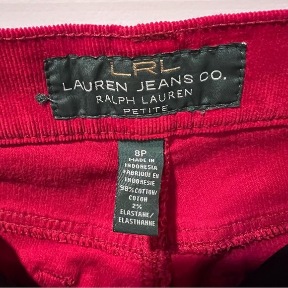 Lauren Ralph Lauren Classic Straight Slimming Corduroy Pants Red Size 8P - Picture 8 of 9